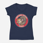 Emotional Support Punch-Womens-V-Neck-Tee-turborat14