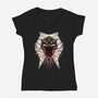One Tough Padawan-Womens-V-Neck-Tee-glitchygorilla