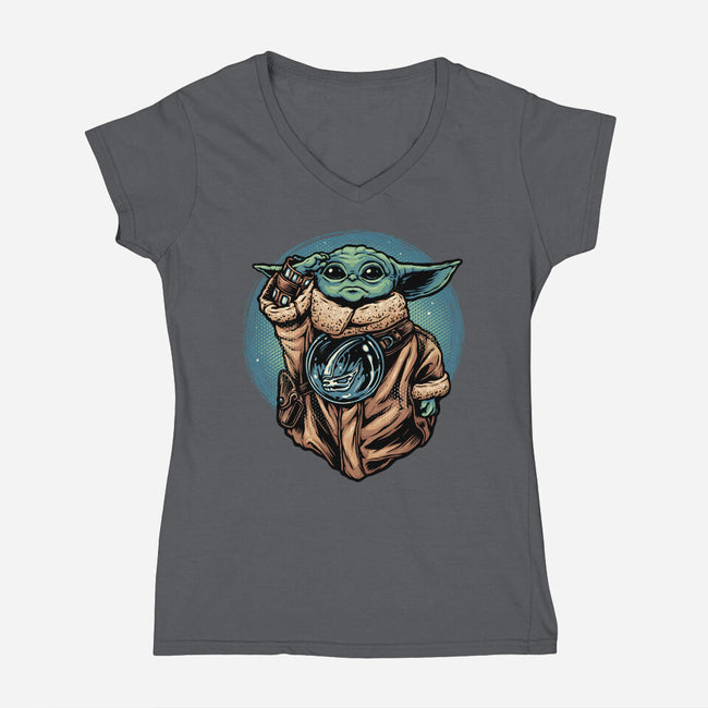 Salute Of The Apprentice-Womens-V-Neck-Tee-glitchygorilla