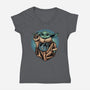 Salute Of The Apprentice-Womens-V-Neck-Tee-glitchygorilla