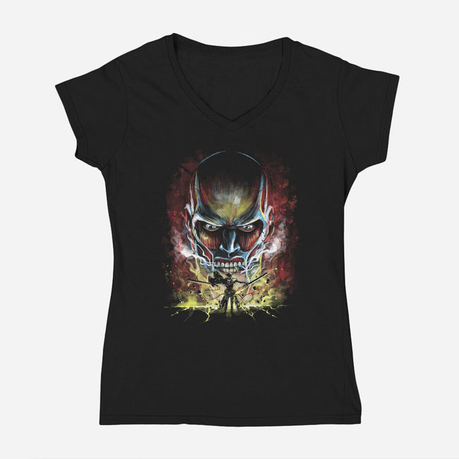 Colossal-Womens-V-Neck-Tee-zascanauta