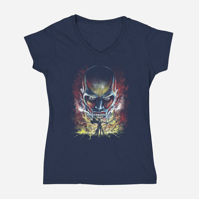 Colossal-Womens-V-Neck-Tee-zascanauta