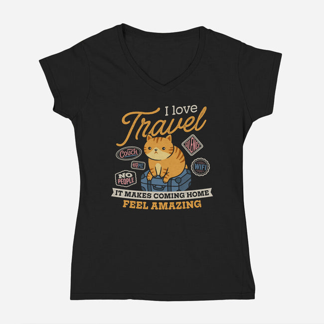 Coming Home Feel Amazing-Womens-V-Neck-Tee-Popnotic