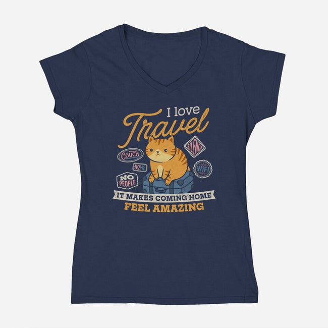 Coming Home Feel Amazing-Womens-V-Neck-Tee-Popnotic