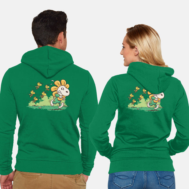 Spring Attack-Unisex-Zip-Up-Sweatshirt-Popnotic