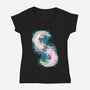 Axolotl Dance-Womens-V-Neck-Tee-nickzzarto