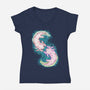 Axolotl Dance-Womens-V-Neck-Tee-nickzzarto