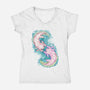 Axolotl Dance-Womens-V-Neck-Tee-nickzzarto