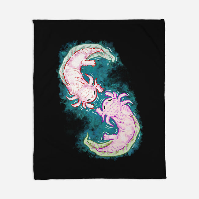 Axolotl Dance-None-Fleece-Blanket-nickzzarto