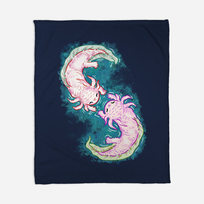 Axolotl Dance-None-Fleece-Blanket-nickzzarto