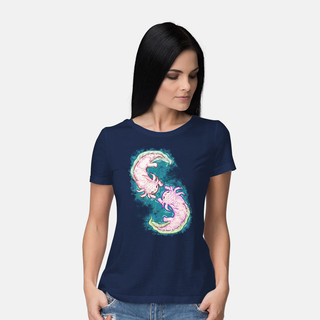Axolotl Dance-Womens-Basic-Tee-nickzzarto