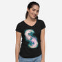 Axolotl Dance-Womens-V-Neck-Tee-nickzzarto