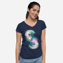 Axolotl Dance-Womens-V-Neck-Tee-nickzzarto