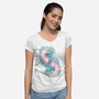 Axolotl Dance-Womens-V-Neck-Tee-nickzzarto