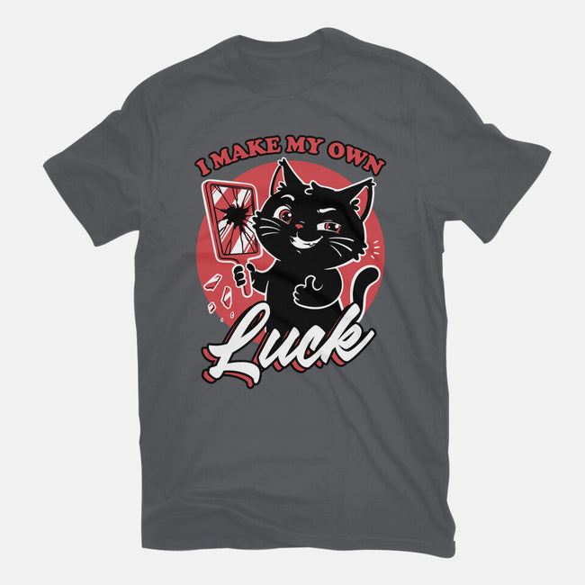 Black Cat Mirror Luck-Mens-Heavyweight-Tee-Studio Mootant