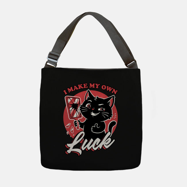 Black Cat Mirror Luck-None-Adjustable Tote-Bag-Studio Mootant