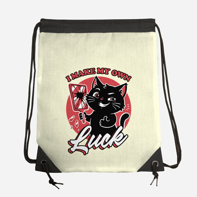 Black Cat Mirror Luck-None-Drawstring-Bag-Studio Mootant