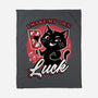 Black Cat Mirror Luck-None-Fleece-Blanket-Studio Mootant
