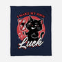 Black Cat Mirror Luck-None-Fleece-Blanket-Studio Mootant
