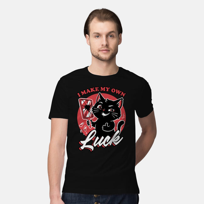 Black Cat Mirror Luck-Mens-Premium-Tee-Studio Mootant