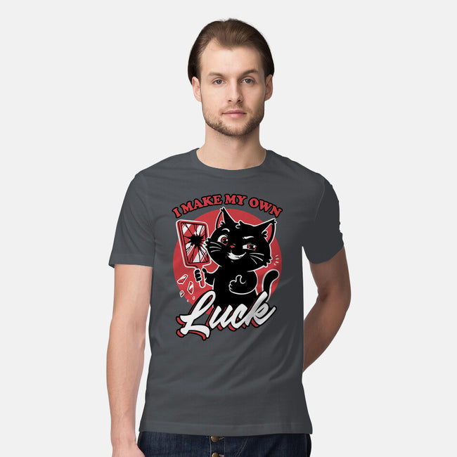Black Cat Mirror Luck-Mens-Premium-Tee-Studio Mootant