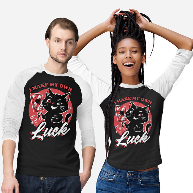 Black Cat Mirror Luck-Unisex-Baseball-Tee-Studio Mootant
