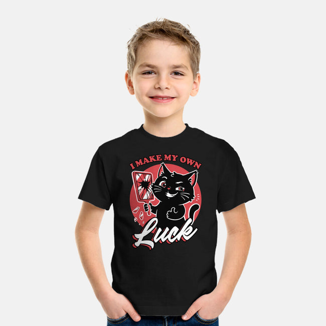 Black Cat Mirror Luck-Youth-Basic-Tee-Studio Mootant