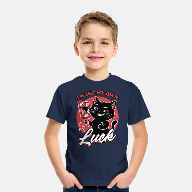 Black Cat Mirror Luck-Youth-Basic-Tee-Studio Mootant