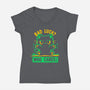 Bad Luck Who Cares-Womens-V-Neck-Tee-TechraNova