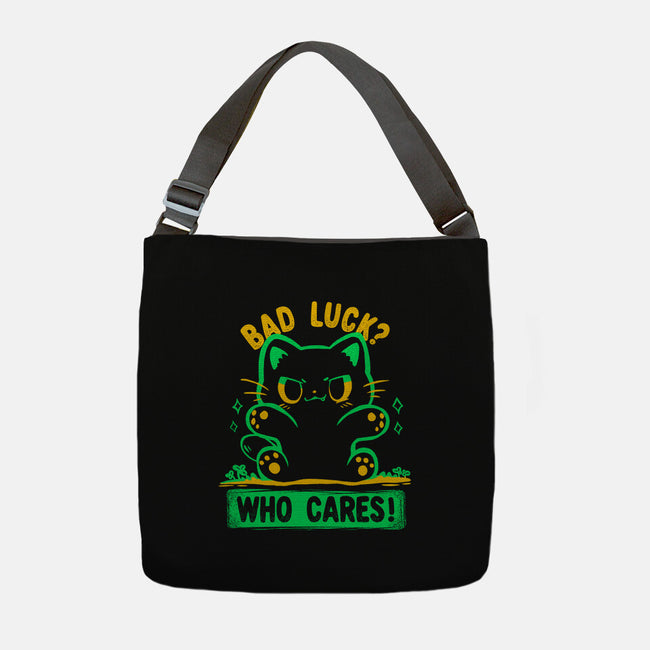 Bad Luck Who Cares-None-Adjustable Tote-Bag-TechraNova