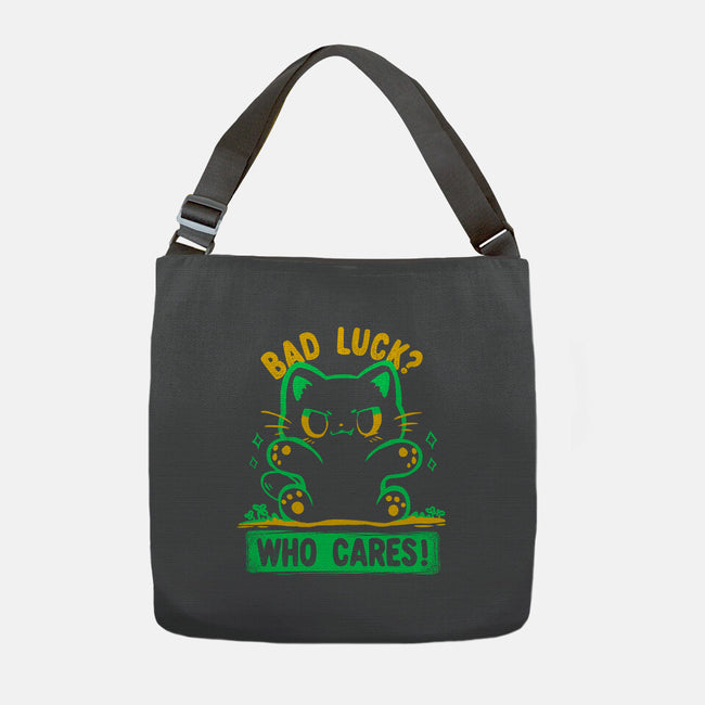 Bad Luck Who Cares-None-Adjustable Tote-Bag-TechraNova
