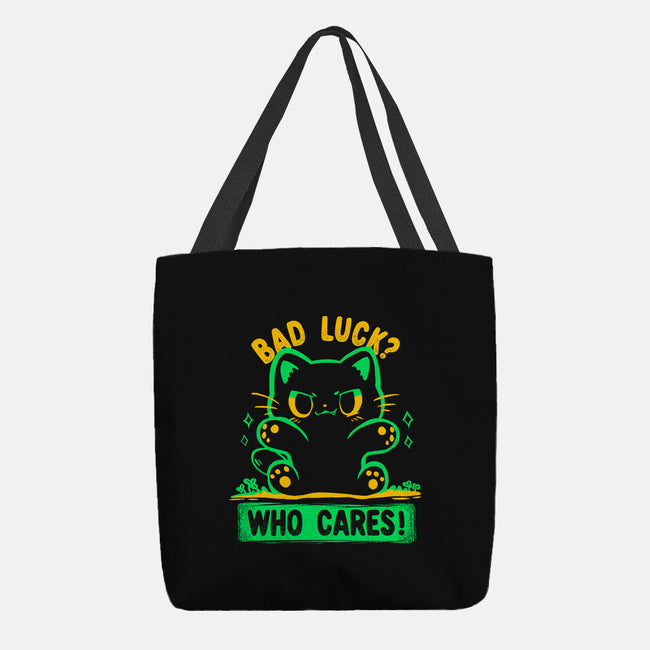 Bad Luck Who Cares-None-Basic Tote-Bag-TechraNova