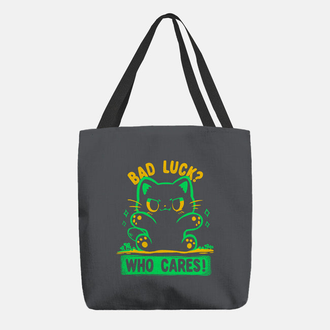 Bad Luck Who Cares-None-Basic Tote-Bag-TechraNova