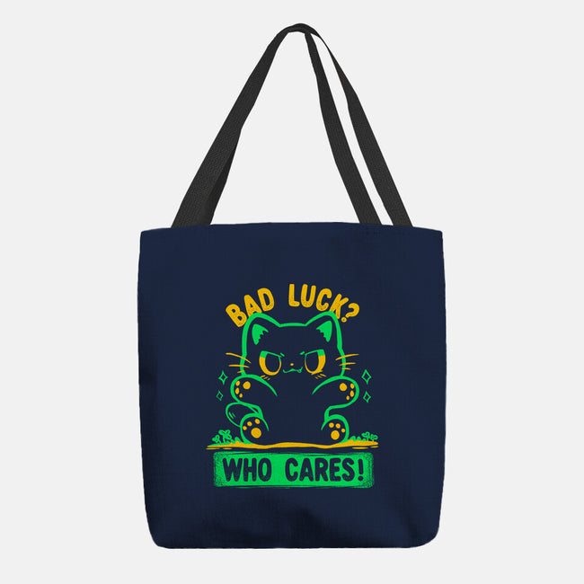 Bad Luck Who Cares-None-Basic Tote-Bag-TechraNova