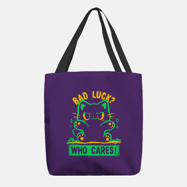 Bad Luck Who Cares-None-Basic Tote-Bag-TechraNova