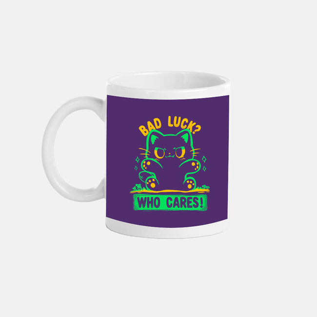 Bad Luck Who Cares-None-Mug-Drinkware-TechraNova