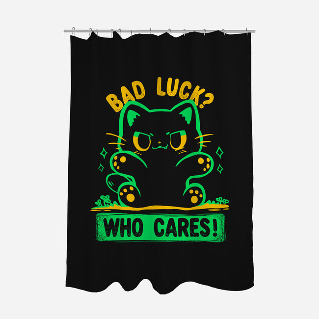 Bad Luck Who Cares-None-Polyester-Shower Curtain-TechraNova