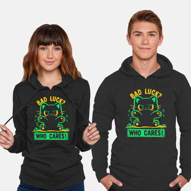 Bad Luck Who Cares-Unisex-Pullover-Sweatshirt-TechraNova