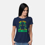 Bad Luck Who Cares-Womens-Basic-Tee-TechraNova