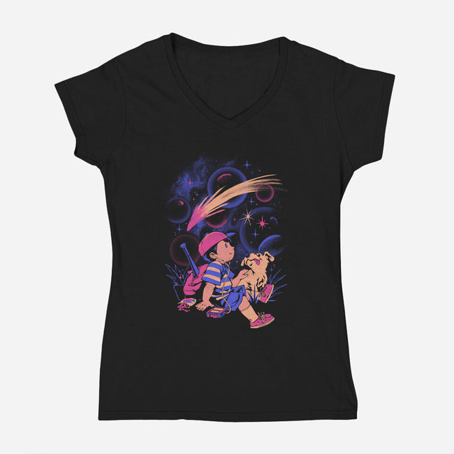 Earthboy-Womens-V-Neck-Tee-ilustrata