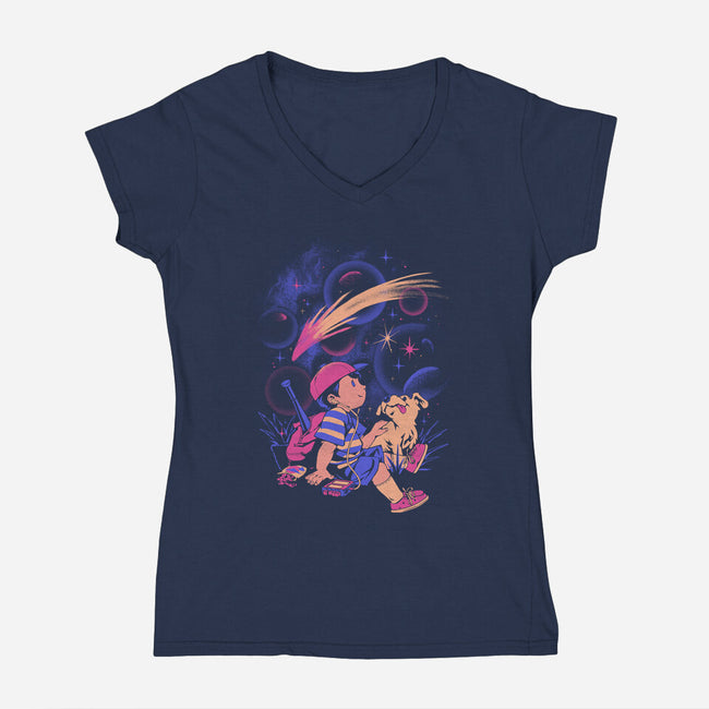 Earthboy-Womens-V-Neck-Tee-ilustrata