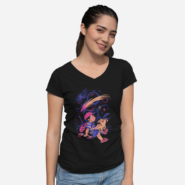 Earthboy-Womens-V-Neck-Tee-ilustrata