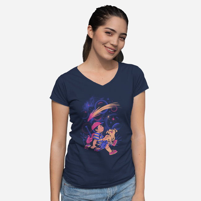 Earthboy-Womens-V-Neck-Tee-ilustrata