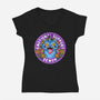 My Emotional Support Demon-Womens-V-Neck-Tee-drbutler
