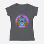 My Emotional Support Demon-Womens-V-Neck-Tee-drbutler