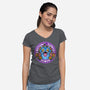 My Emotional Support Demon-Womens-V-Neck-Tee-drbutler