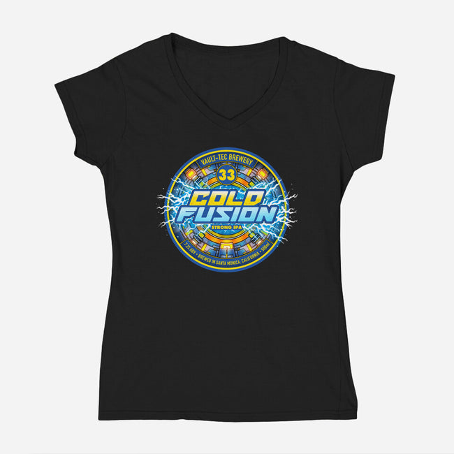 Cold Fusion Beer-Womens-V-Neck-Tee-drbutler