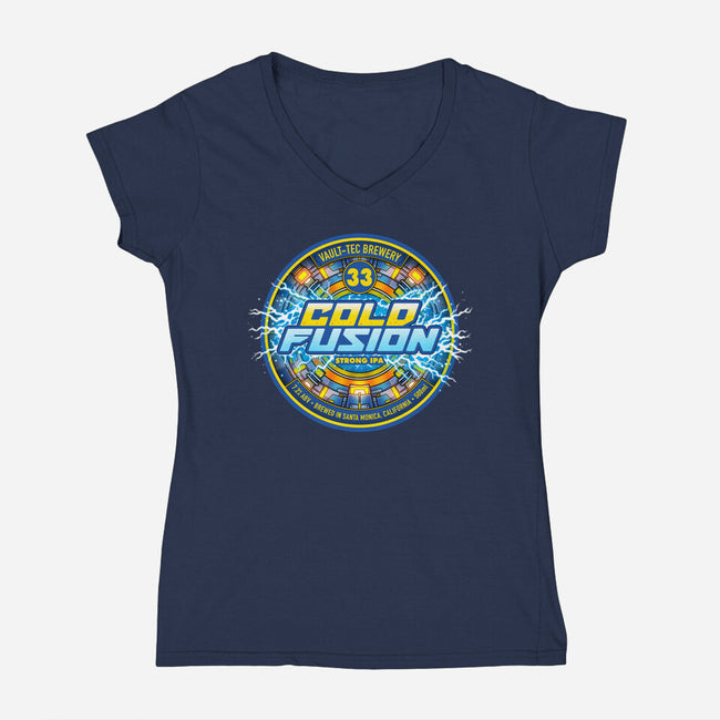 Cold Fusion Beer-Womens-V-Neck-Tee-drbutler