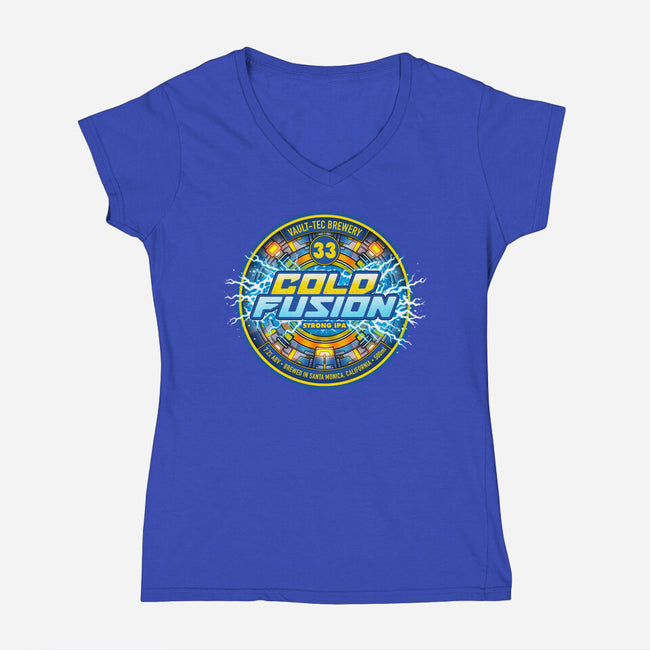 Cold Fusion Beer-Womens-V-Neck-Tee-drbutler