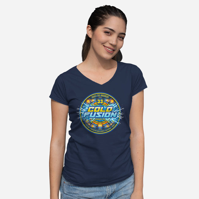 Cold Fusion Beer-Womens-V-Neck-Tee-drbutler